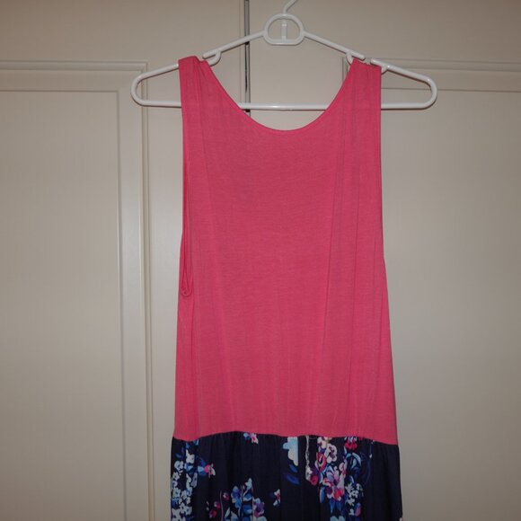 Floral Maxi Dress for Women - Pink and Navy - Picture 6 of 7